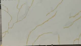 Hot Sell Calacatta Gold Artificial Quartz Stone Black Veins White Quartz Countertops For Kitchen Isl