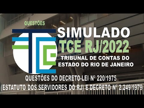 SIMULADO TCE RJ/2022- TRIBUNAL DE CONTAS DO RIO DE JANEIRO-QUESTÕES DO ESTATUTO DOS SERVIDORES  RJ
