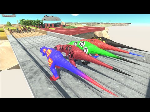 Escape from T-Rex Superheroes - Animal Revolt Battle Simulator