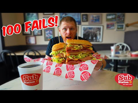 Monster Sub Sandwich | Sub Station II | Man vs Food