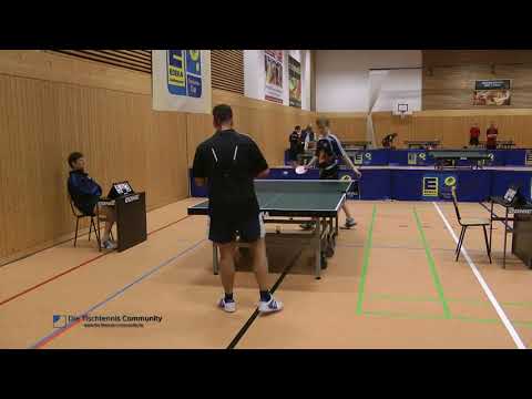 Tischtennis 2  EDEKA Südbayern Tischtennis Cup Michael Noll vs  Simon Bischoff