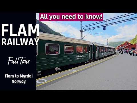 [4k] Flam railway Norway tour 2025 | Ultimate Flam Railway Guide | Kjosfossen waterfall | Myrdal