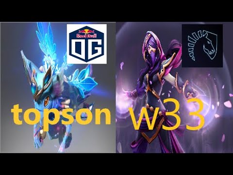 Liquid w33 [Templar Assassin]  vs  OG Topson [Puck] Midlane Impressive Ranked Game - 7.22