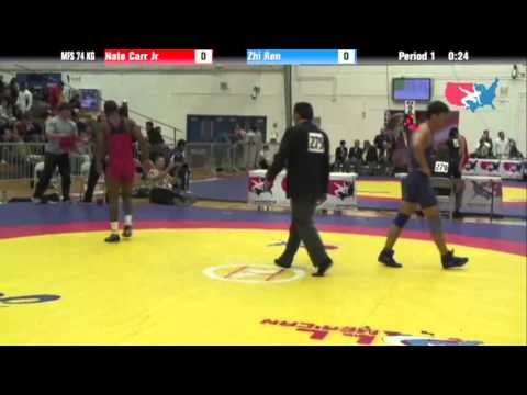 74 KG Round 1 - Nate Carr Jr UNA vs Zhi Ren CHN