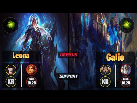 Irove LEONA (Support) [Aftershock] VS GALIO - Challenger KR Patch 10.25