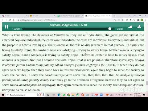 SB 5.5.18 Srimad Bhagwatam Class