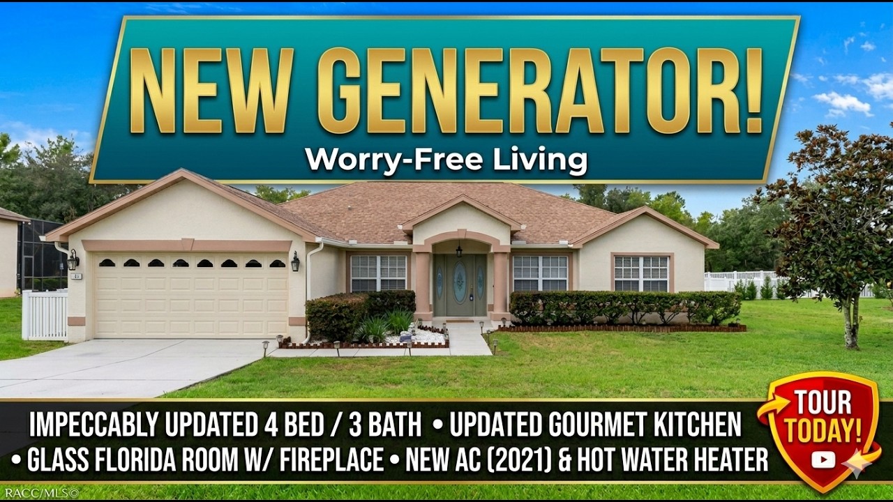Cinematic tour: Moving to Sugarmill Woods? Tour This Turn-Key 4-Bedroom Home MLS#846549