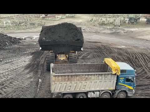 Huge Caterpillar 992G Wheel Loader Loading Coal On Trucks - Sotiriadis/Labrianidis Mining Works-10