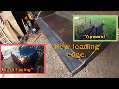 23/04/23  Introducing calves to electric fencing, and a new edge on the skid steer bucket at last.