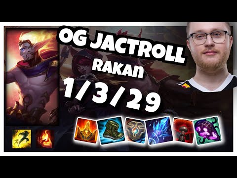 OG Jactroll Rakan SUPPORT (1/3/29) vs LEONA Gameplay Replay - Patch 10.19