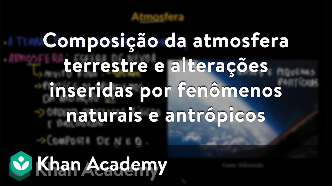 Composição da atmosfera terrestre e alterações inseridas por fenômenos naturais e antrópicos
