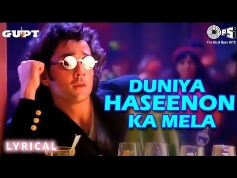 Duniya Haseenon Ka Mela - Lyrical | Gupt | Bobby Deol | Udit Narayan, Sunita Rao | 90's Hits