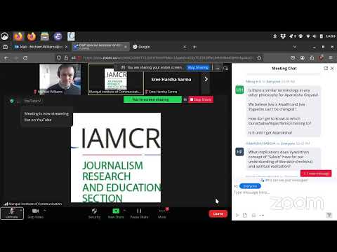 DoP special seminar on Knowledge and Consciousness in the Dvaita Tradition of Vedanta