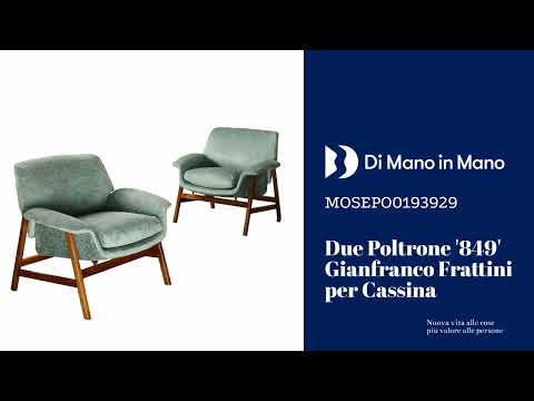 Due Poltrone '849' Gianfranco Frattini per Cassina