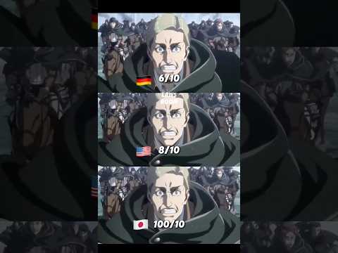 Erwins speech in different Languages! #shortvideo #attackontitan