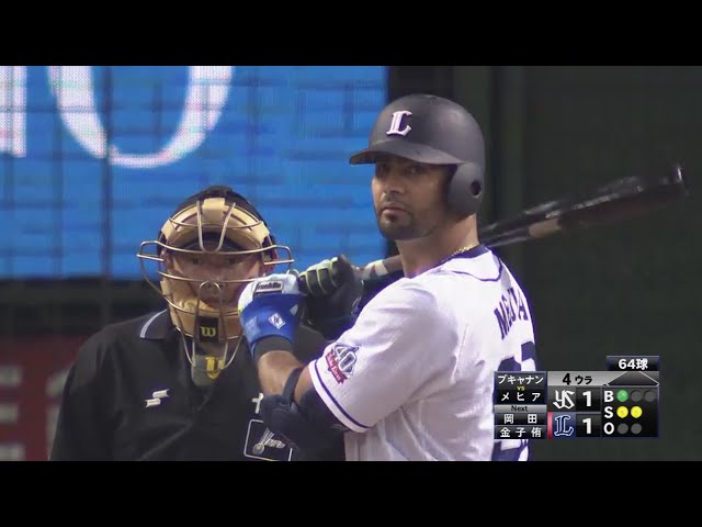 【4回裏】山賊打線目覚める!! ライオンズ・メヒアの勝ち越しアーチ!! 2018/6/13 L-S