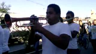 preview picture of video 'El Salitre Michoacan., Recorrido con la banda el día de los jóvenes 10/02/2013'