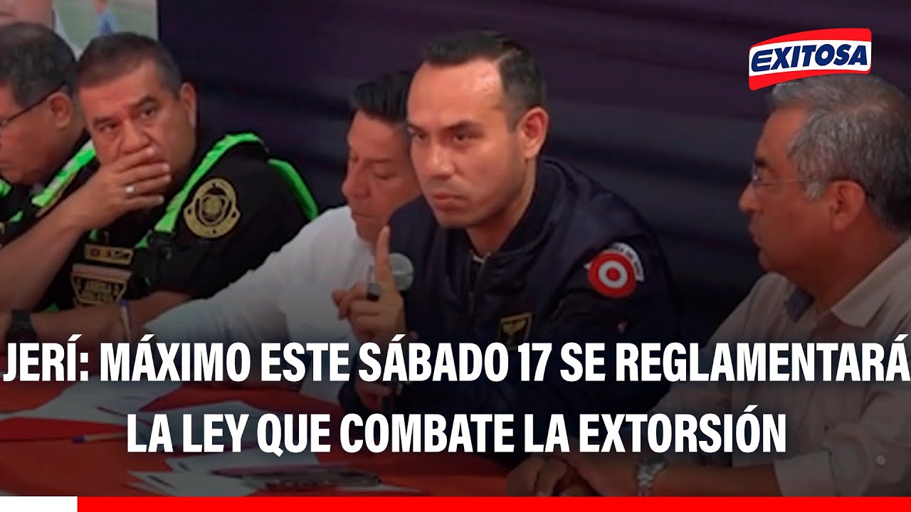 🔴🔵 José Jerí: Máximo este sábado 17 se reglamentará la ley que combate la extorsión y el sicariato