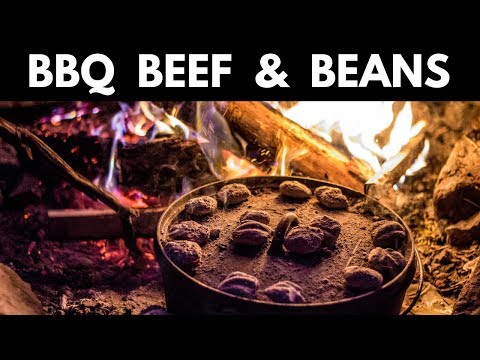 Dutch Oven BBQ Beans with Beef