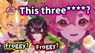 Froggy chooses a very WRONG word to mention Ari, Kuro and her