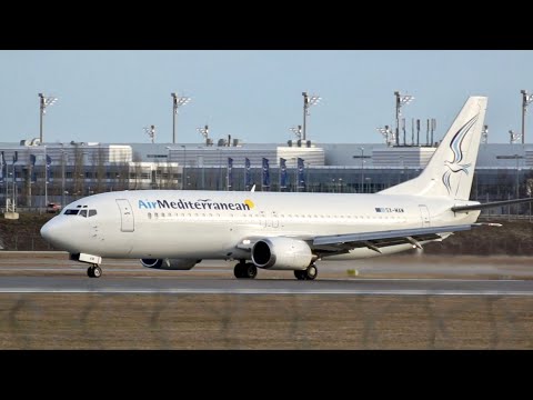 Air Mediterranean Boeing 737-446 SX-MAM arrival at Munich Airport