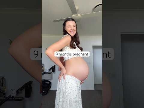 My bump growth month-by-month 🙊⏰ (months 1-9)