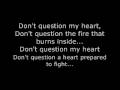 ECW Theme Don't Question My Heart Lyrics 