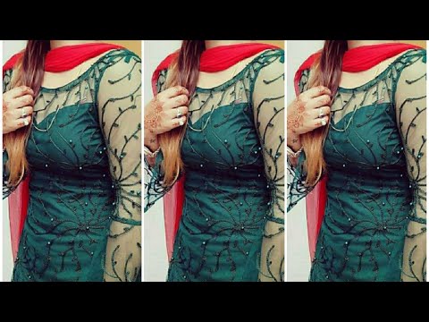 2025 New #net kurti #neck design/latest net dress design/stylish #net #kurti design idea #lacedress