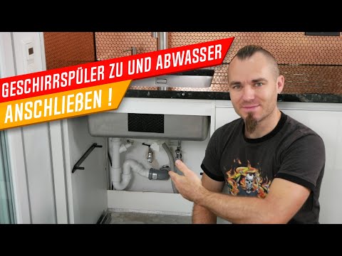 Connecting a dishwasher in a sink cabinet, Connecting a dishwasher, 4K video, Küchenkönig
