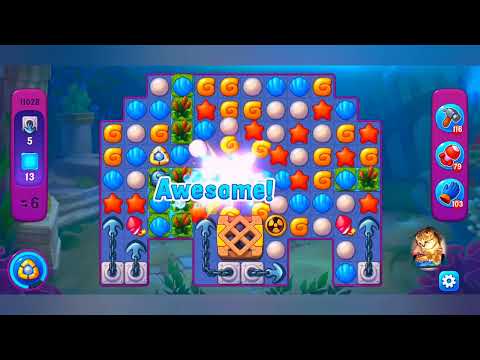 фишдом 2023  #  11028 уровень - прохождение без бустеров # Fishdom,   11028  level - no Boosters.