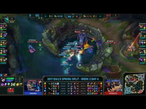 VIT vs OG Highlights Game 2 EU LCS Spring 2017 W2D4 Vitality vs Origen