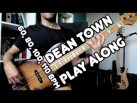 Dean Town - Vulfpeck - Bass Play Along - 60, 80, 100, 110BPM
