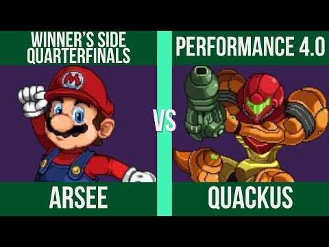 Arsee (Mario) vs. Quackus (Samus) - Winner's Quarterfinals - Performance 4.0