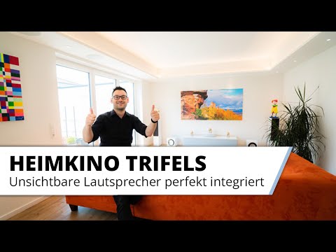 Unsichtbare Lautsprecher im Wohnraum perfekt integriert.