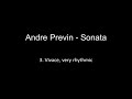 Andre Previn Sonata - 3. Vivace, very rhythmic