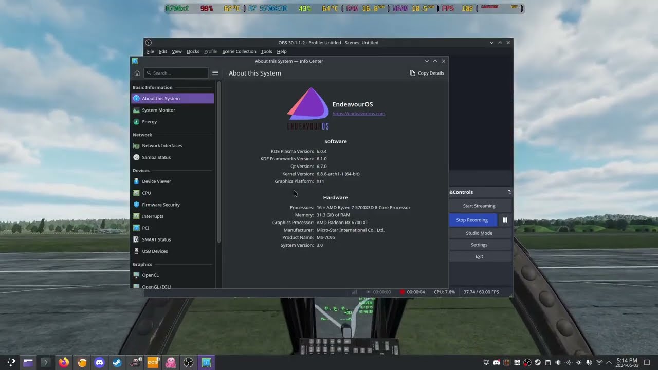 DCS plays on Linux? YES IT SURE DOES!