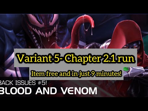 Variant 5: Chp 2.1 Back Issues- Blood and Venom, no item use path ran in 9 minutes! Mystics dominate