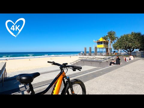 Long Ride - Surfers Paradise to Palm Beach Australia - 4K Virtual Bike Ride & Treadmill