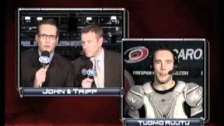 Tuomo Ruutu Post-Game Interview 2010-12-15 (Hurricanes vs. Panthers)