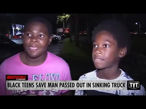 Black Teens RUSH To Save Man Passed Out In Sinking Truck