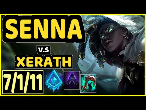 FARFETCH (SENNA) vs XERATH - 7/1/11 KDA BOTTOM SUPPORT GAMEPLAY - EUW Ranked GRANDMASTER