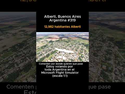 Alberti, Buenos Aires desde el Microsoft Flight Simulator #alberti #buenosaires #msfs #joaha45