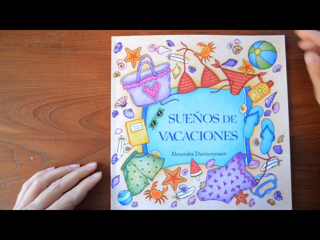 Vídeo relacionado con Sueños de vacaciones: Un libro de colorear para soñar y relajarse. Motivos vacacionales del Mediterráneo: verano, sol, playa y mar.