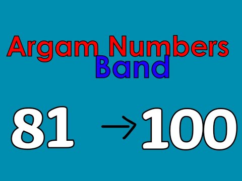 Argam Numbers Band: 81 to 100