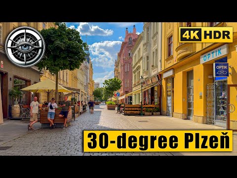 Plzeň Walk | From Pilsner Urquell Brewery to Historic Centre 🇨🇿 4K HDR