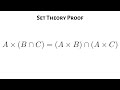 How To Prove The Cartesian Product Of Sets Distributes Over The Intersection Of Sets