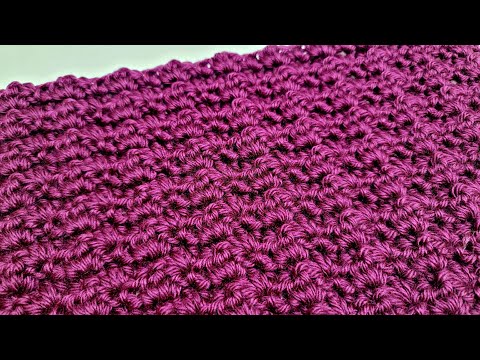 How To Crochet An EASY Stitch For Blankets and Scarfs - Double Crochet Trio Stitch
