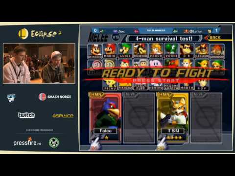 Eclipse 2 - GL | Zorc (Falco) Vs. RB TSM | Leffen (Fox) - Top 24 Winners - Super Smash Bros. Melee