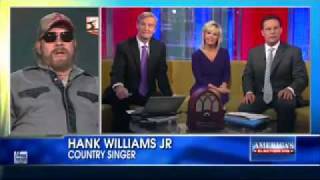 HANK WILLIAMS JR APPEARS TO BE DRUNK AND COMPARES OBAMA TO HITLER