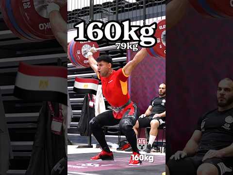 Abdo - Mohamed Younes Abdelrahman Elsayed - (79kg Egypt) 140kg/150kg/ 160kg snatches  #weightlifting